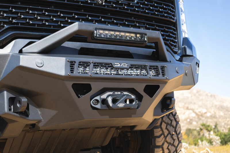 GMC Sierra 3500 Front Bumper - DV8 Offroad - Spec Series - Micro-texture black powder coat with satin black accents - `20-`23